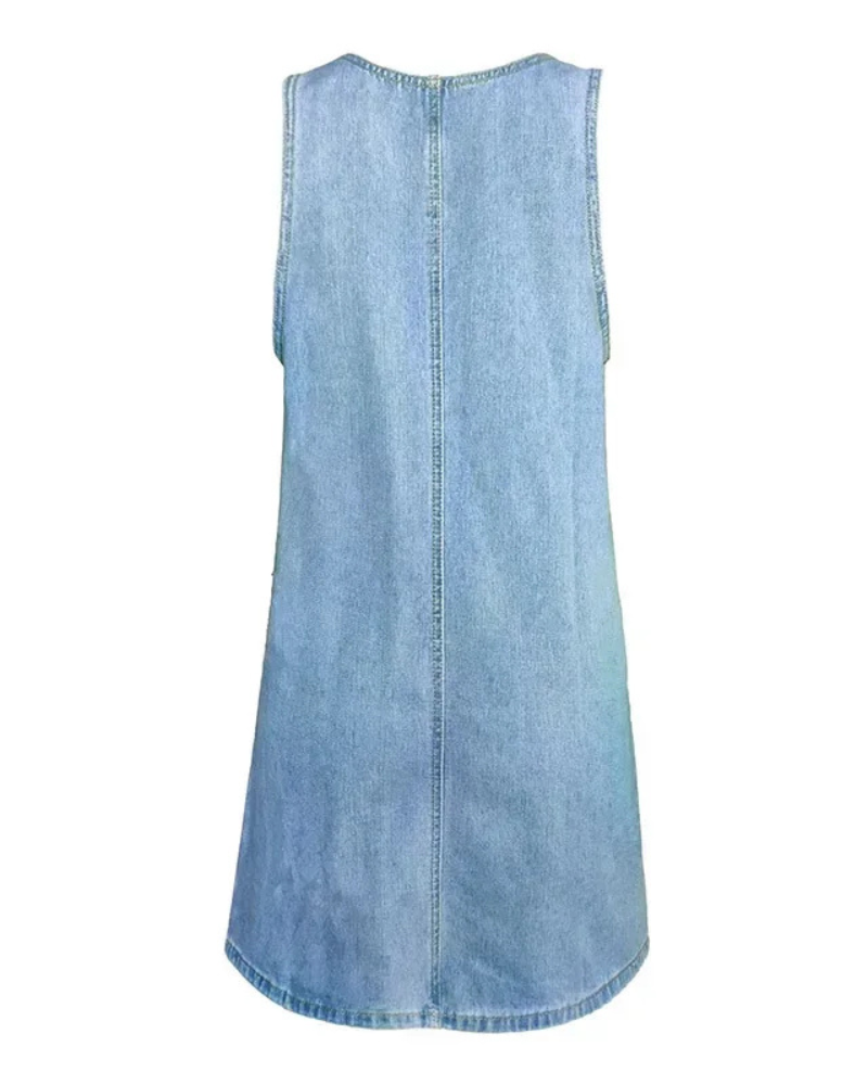 Aveline | Rochie de vară din denim cu croială avantajoasă