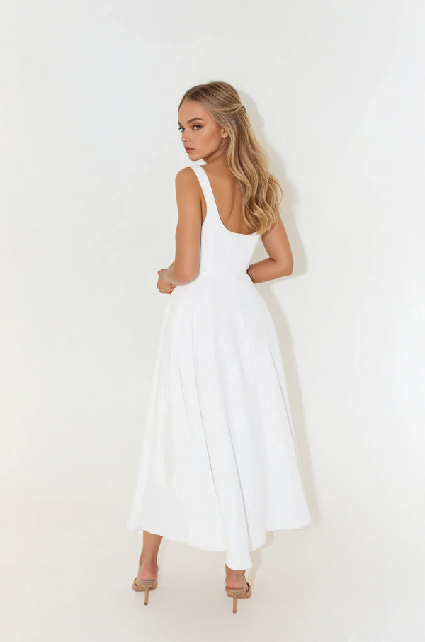 Mina | Rochie Midi cu Bretele Ajustabile