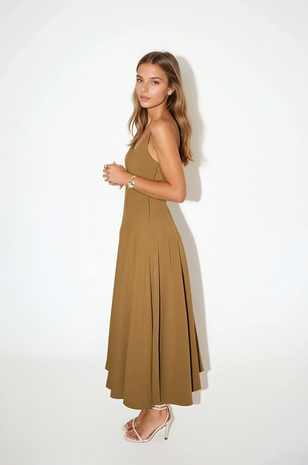 Mina | Rochie Midi cu Bretele Ajustabile