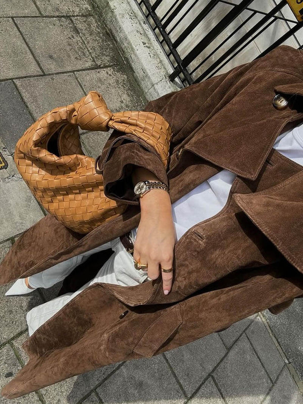 Fluture™ | Palton Trench din Suede