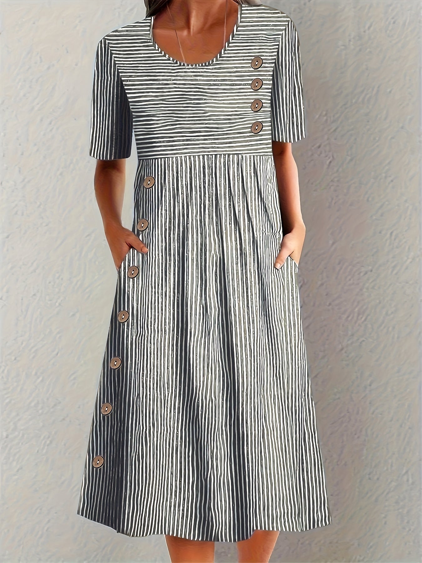 Fluture™ | Rochie de vară cu dungi