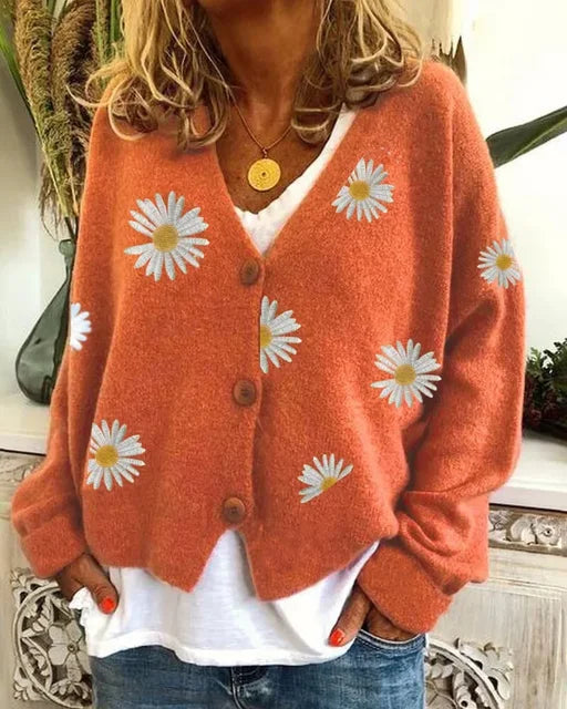 Theresia – Cardigan brodat cu margarete