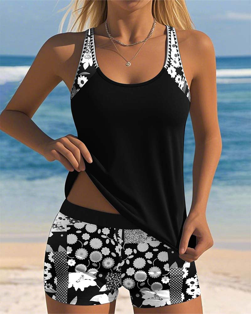 Leonie™ – Bikini Floral în Două Piese, Confortabil și Elegant