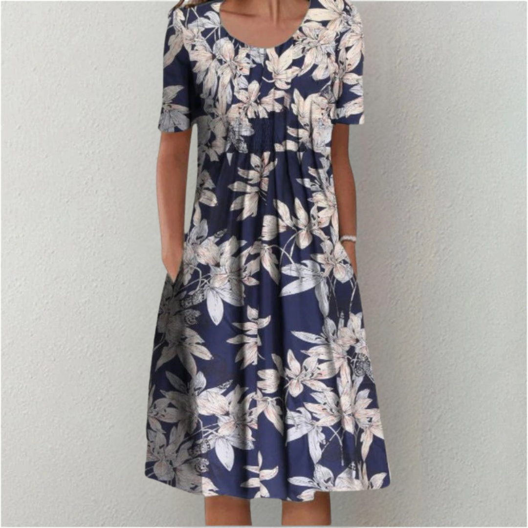 Fluture™ | Rochie Florală Elegantă și Casual cu Buzunare