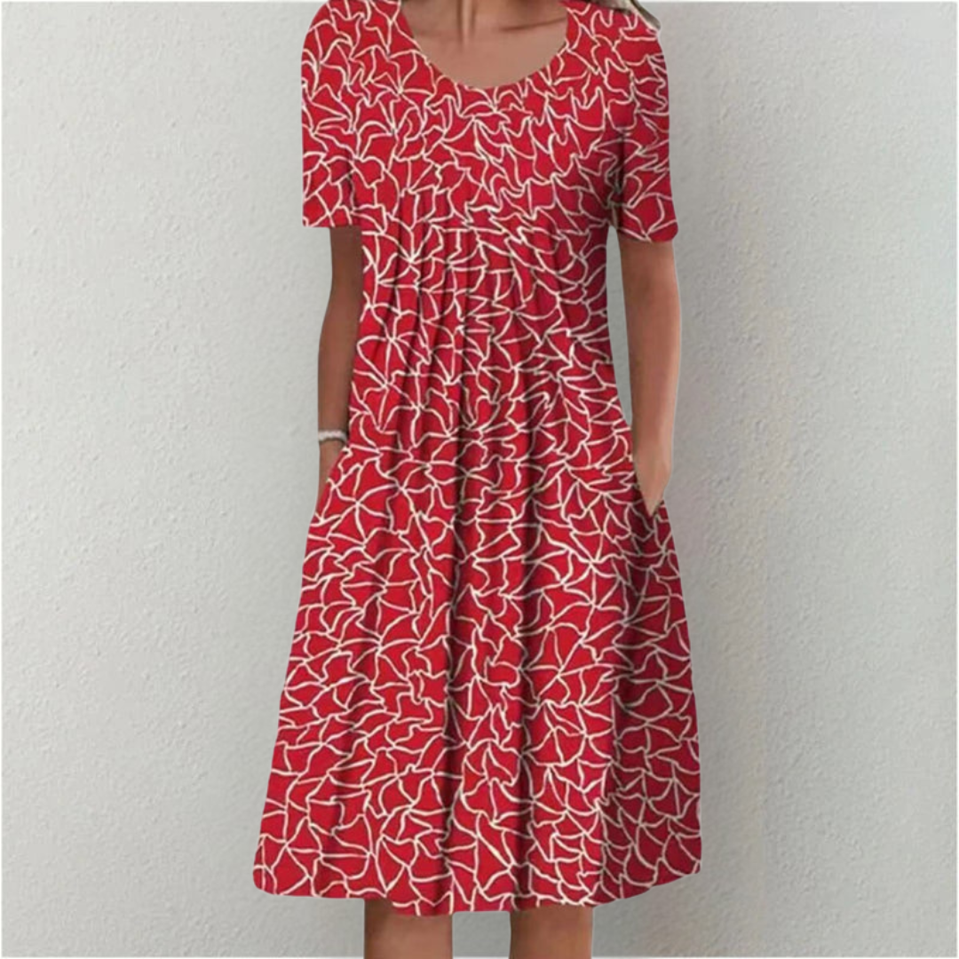 Fluture™ | Rochie Florală Elegantă și Casual cu Buzunare