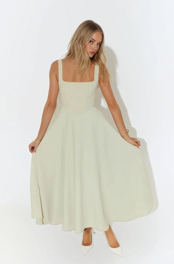 Mina | Rochie Midi cu Bretele Ajustabile