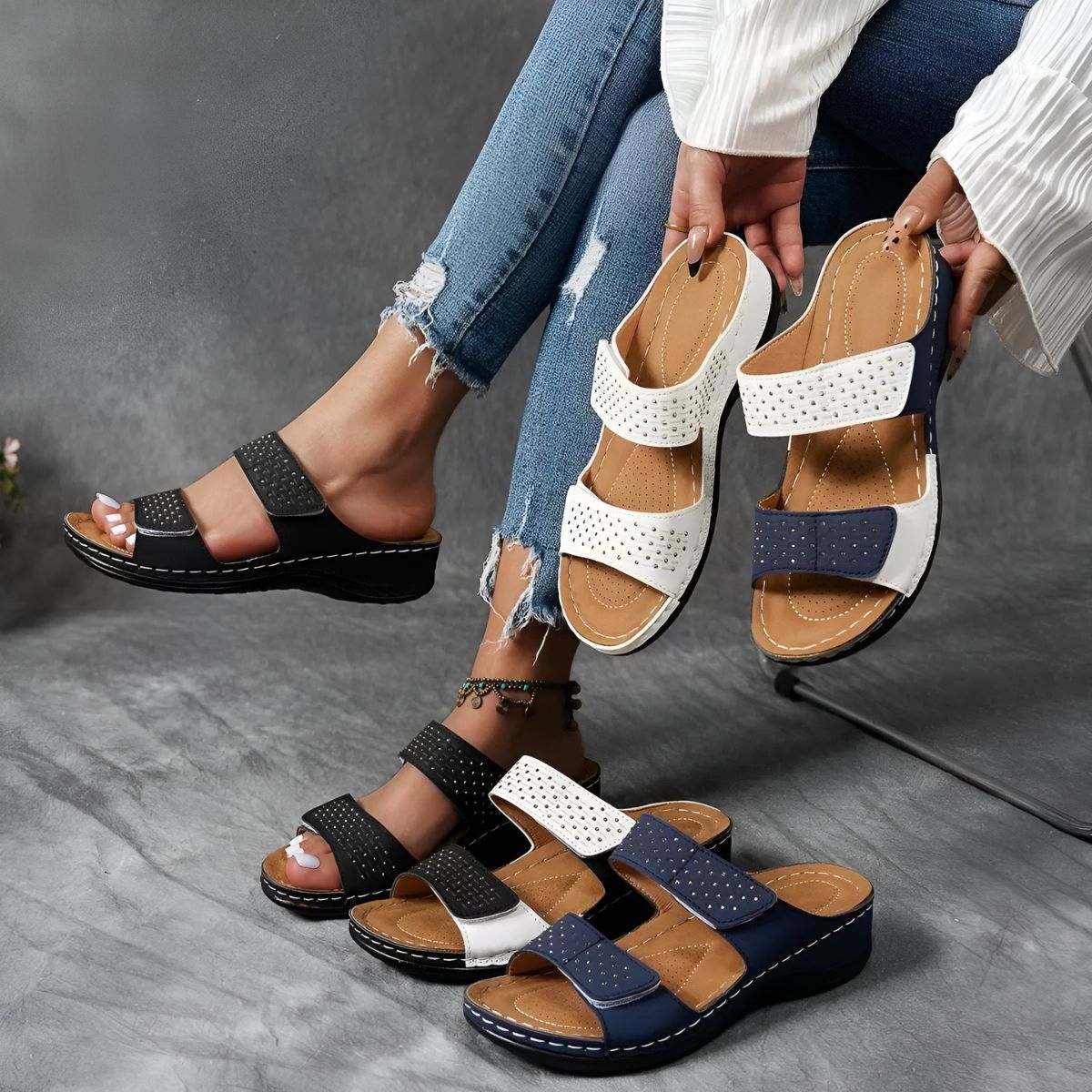 Théodora – Sandale ortopedice elegante și confortabile