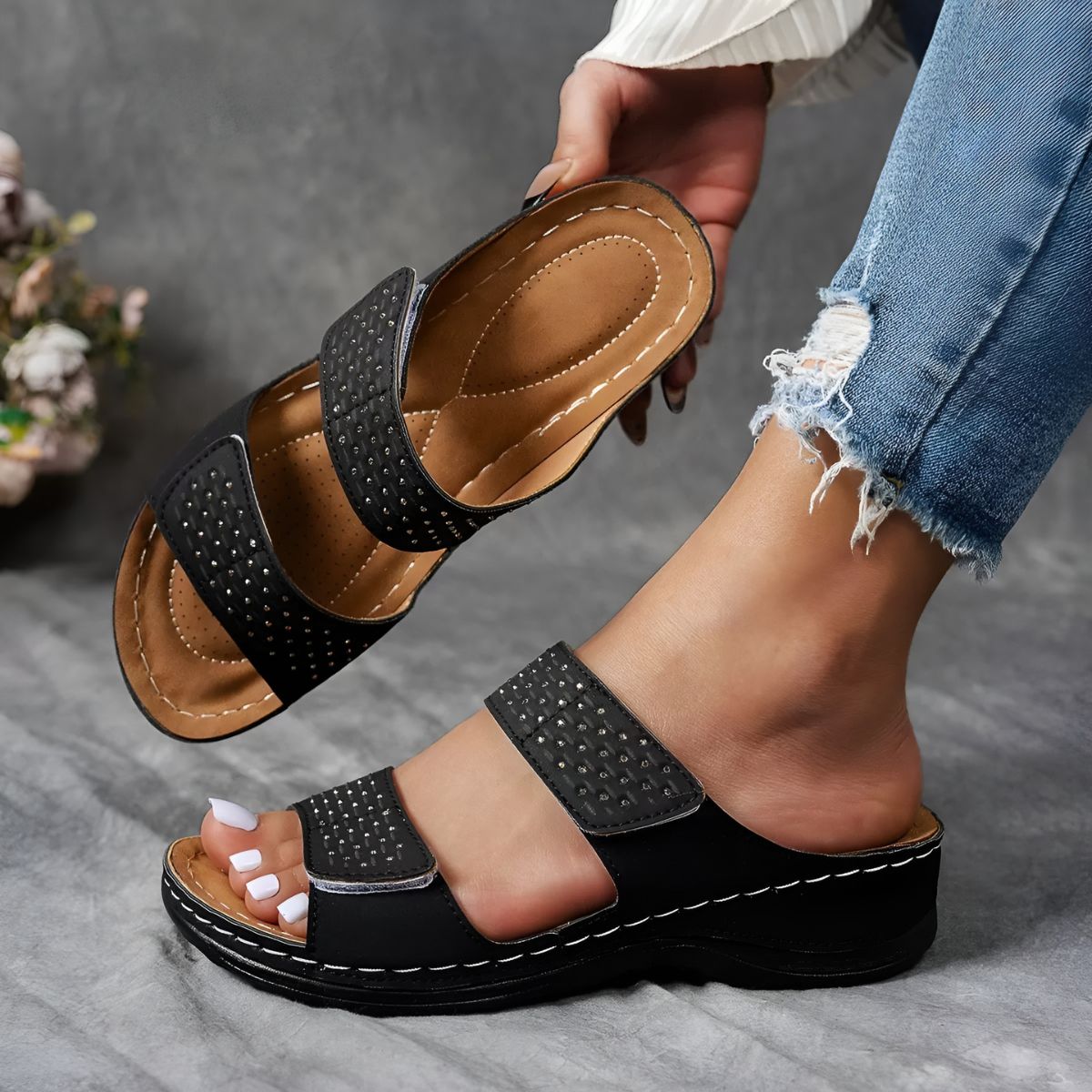 Théodora – Sandale ortopedice elegante și confortabile