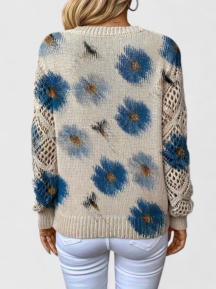 Aurélie | Pulover elegant cu imprimeu floral