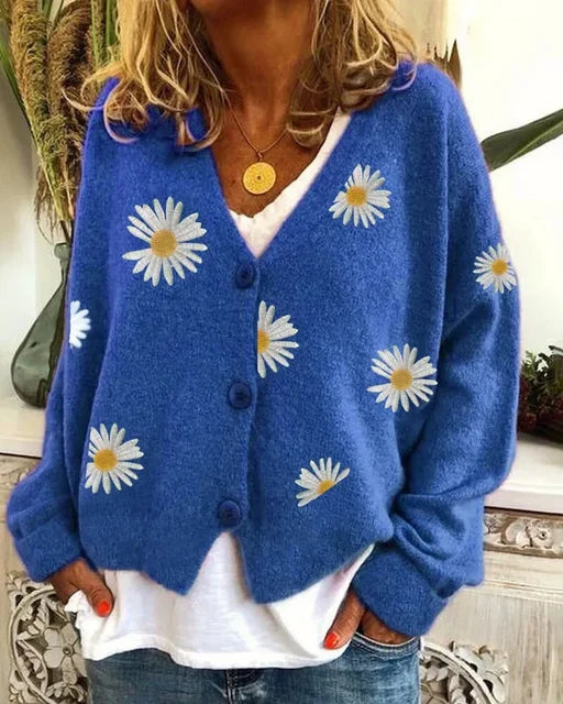 Theresia – Cardigan brodat cu margarete