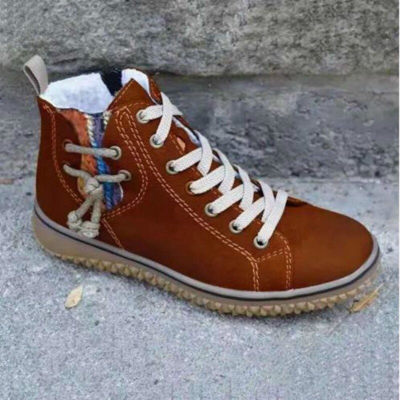 🔥Promoția ultimei zile – 50% reducere - Încălțăminte pentru femei, impermeabilă, ortopedică, tip bocanc retro