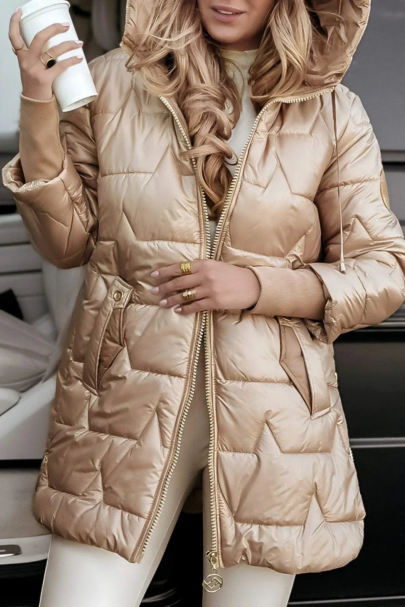 Nolwen™ | Palton elegant de iarnă cu glugă